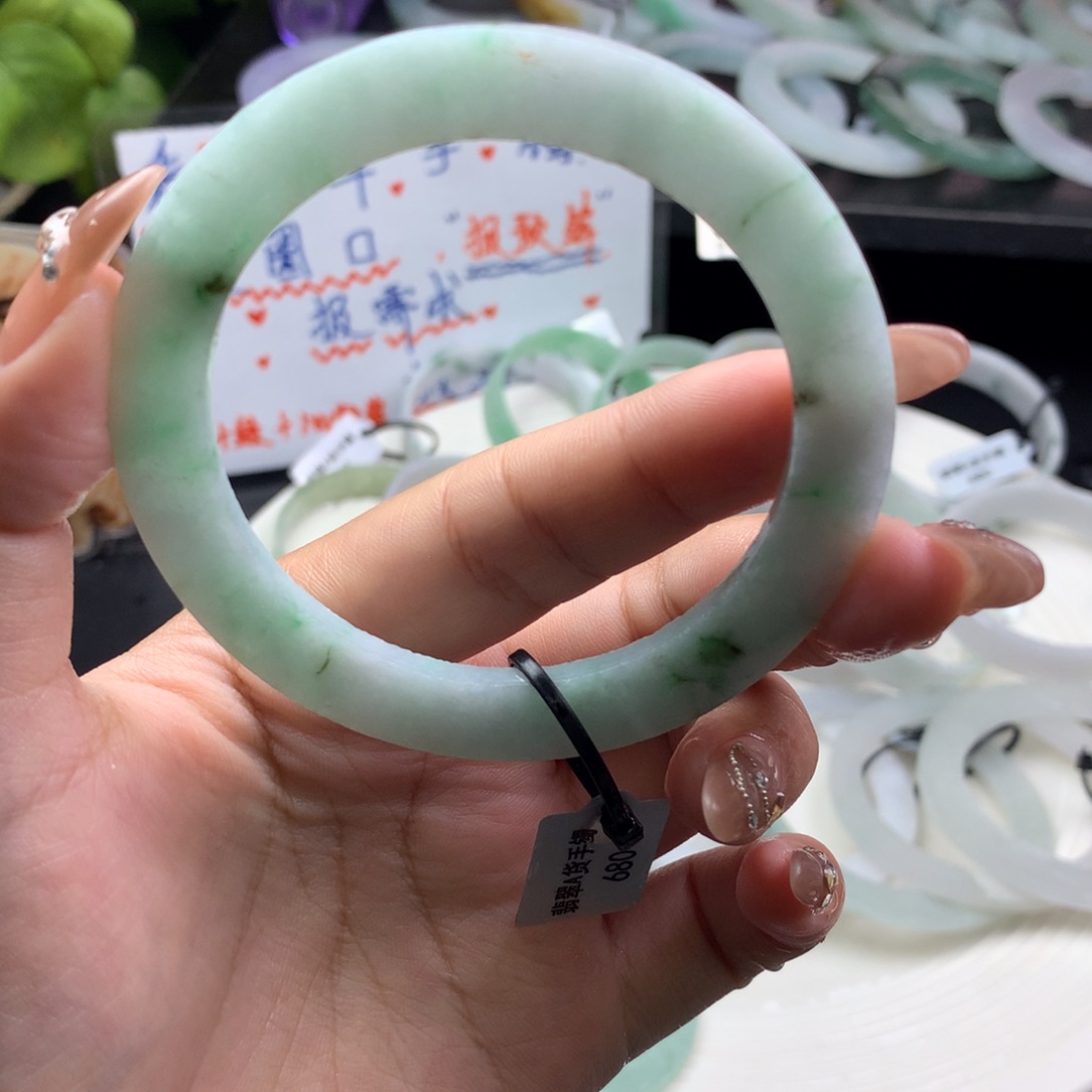 定制翡翠叮当镯未镶嵌55/62 