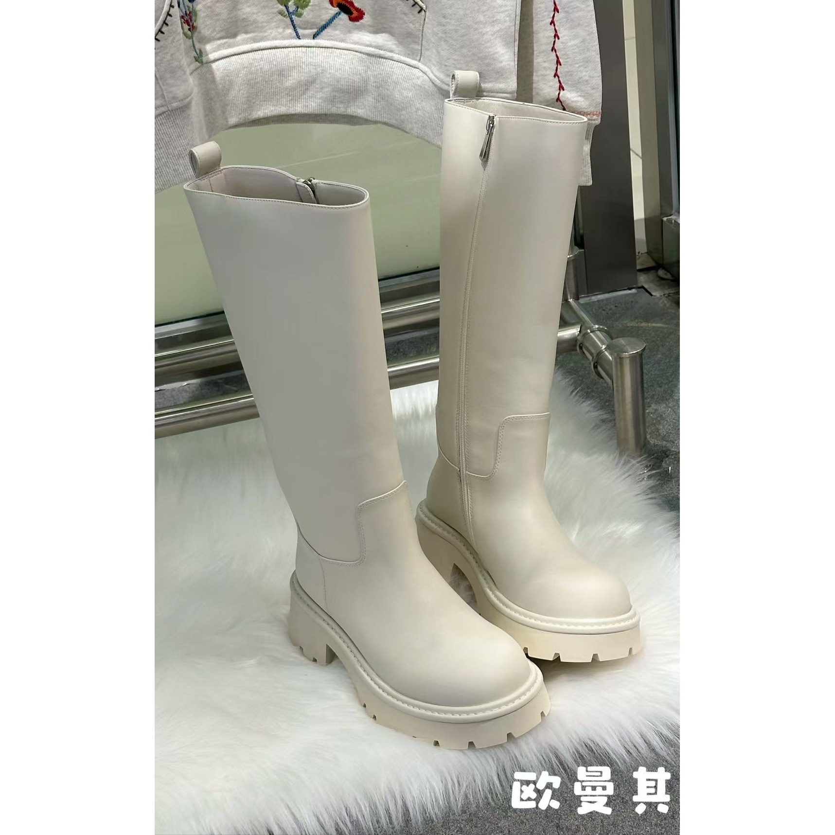 现货A4｜真皮羊里垫潮酷女靴｜标准尺码｜6871-15-303