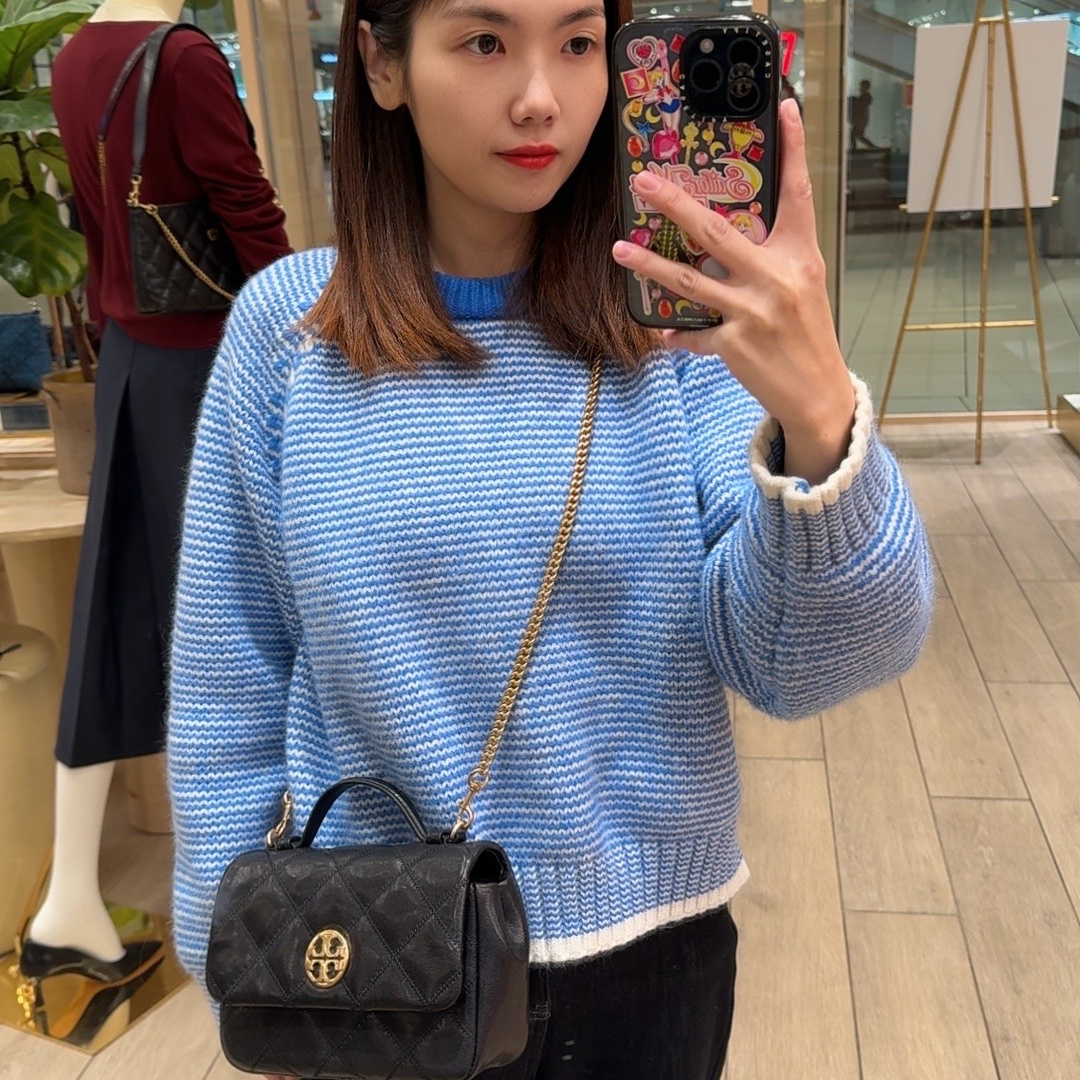 TORY BURCH/汤丽柏琦菱格手提包斜跨包