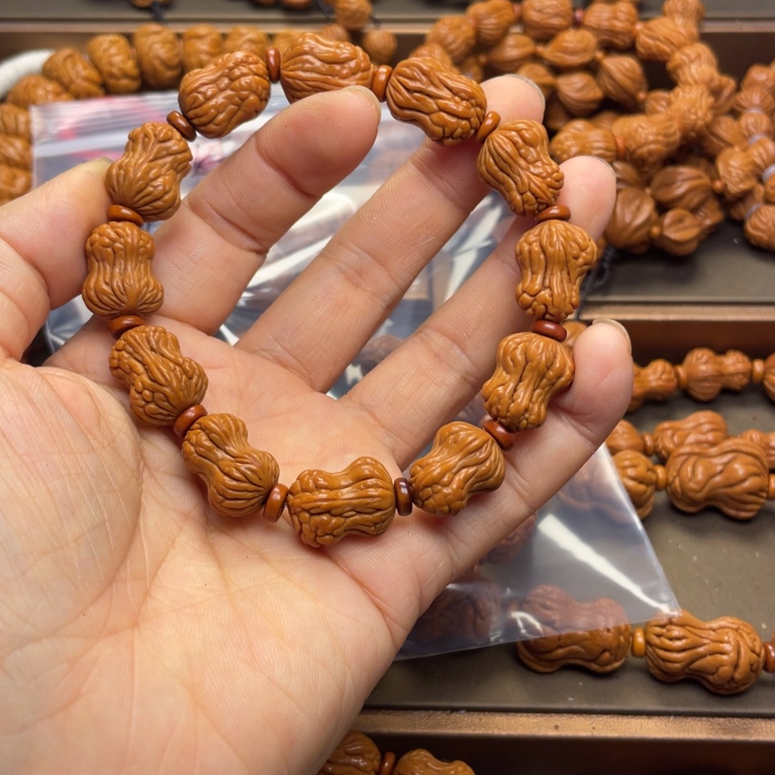 ➻***➻桃核手串龙纹桃核48