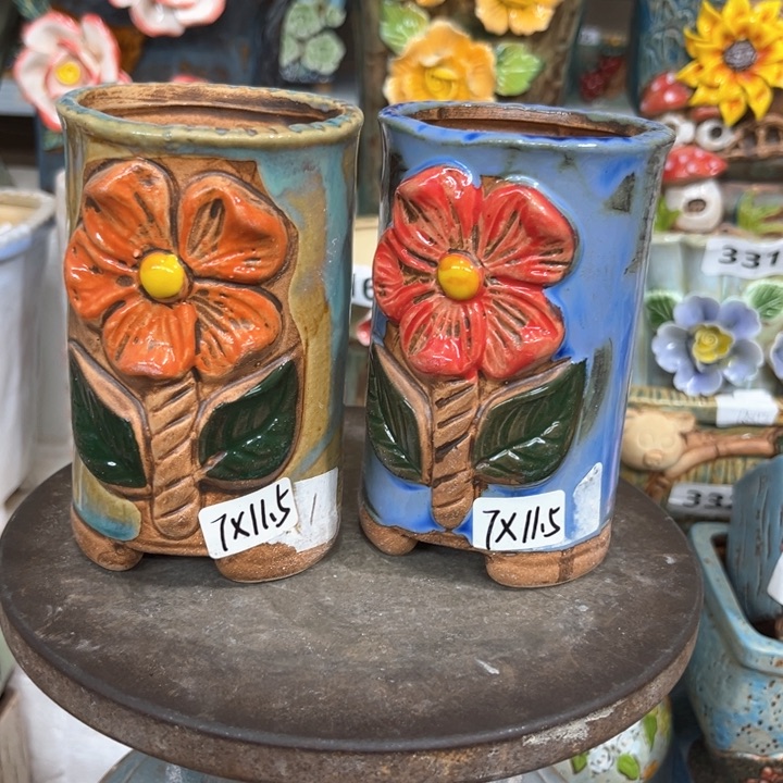 紫砂花盆粗陶材质多肉花盆