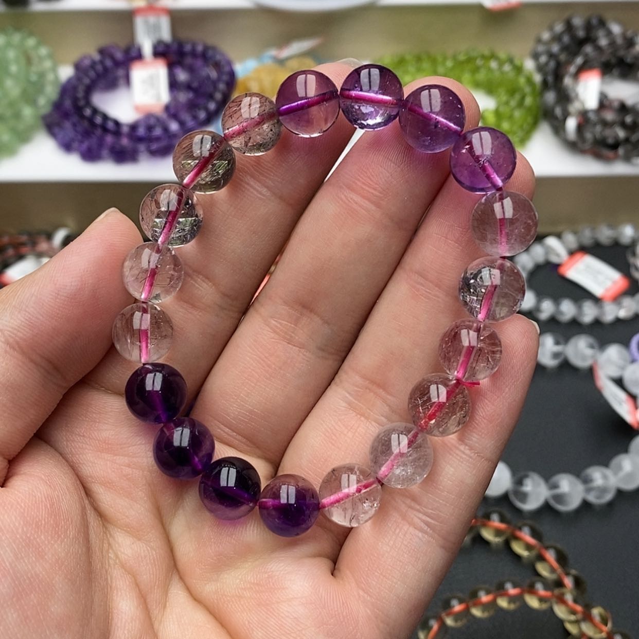 【闪购商品】发晶手链未镶嵌紫超七