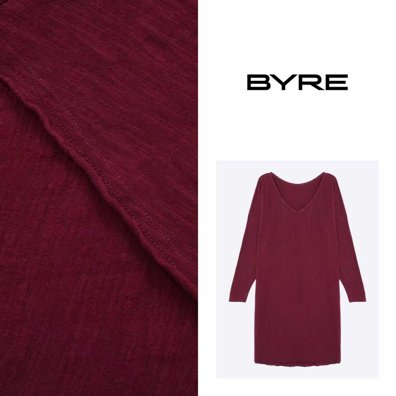 YS390 勃垦地红连衣睡裙【机洗】