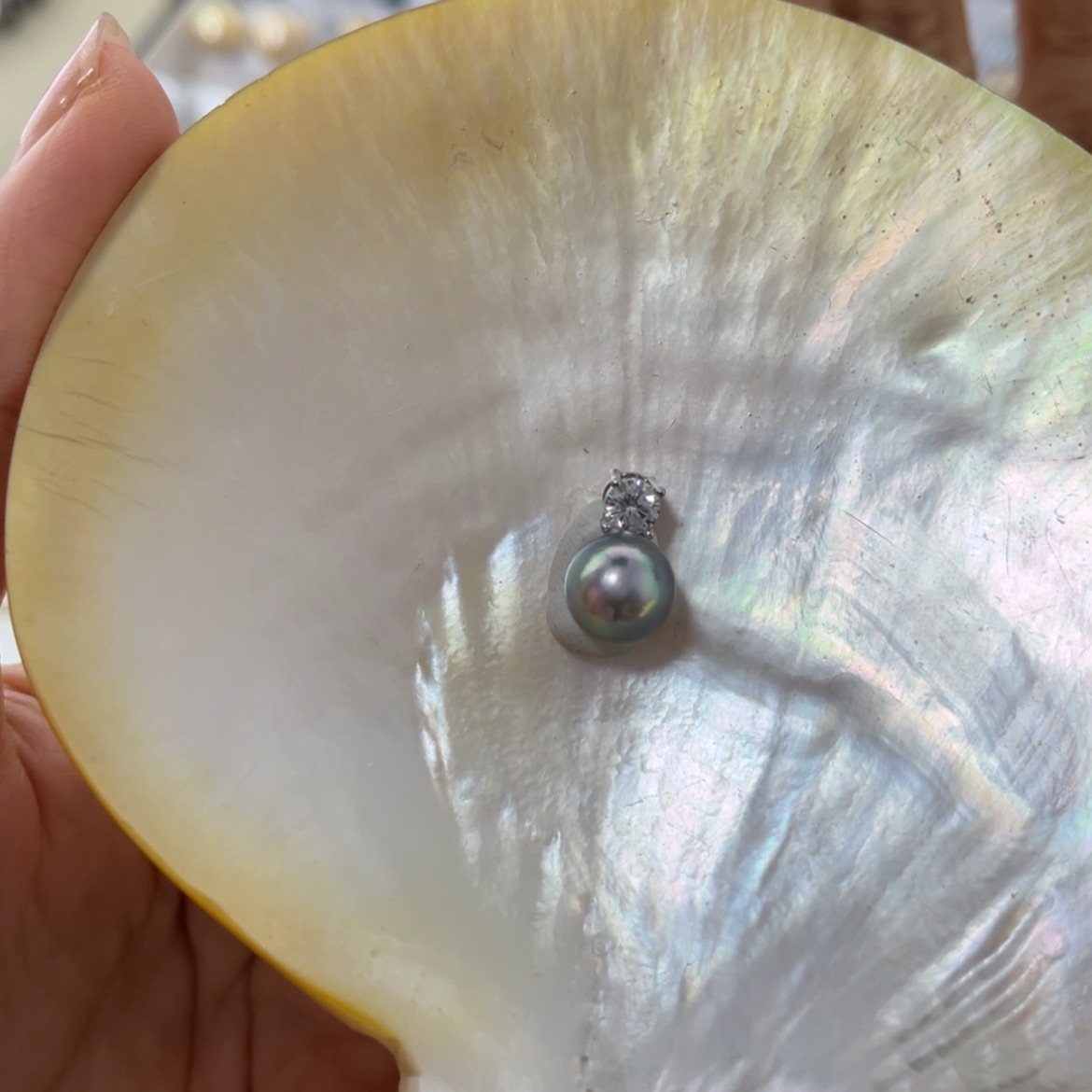 【闪购商品】海水珍珠银S925镶嵌颈饰
