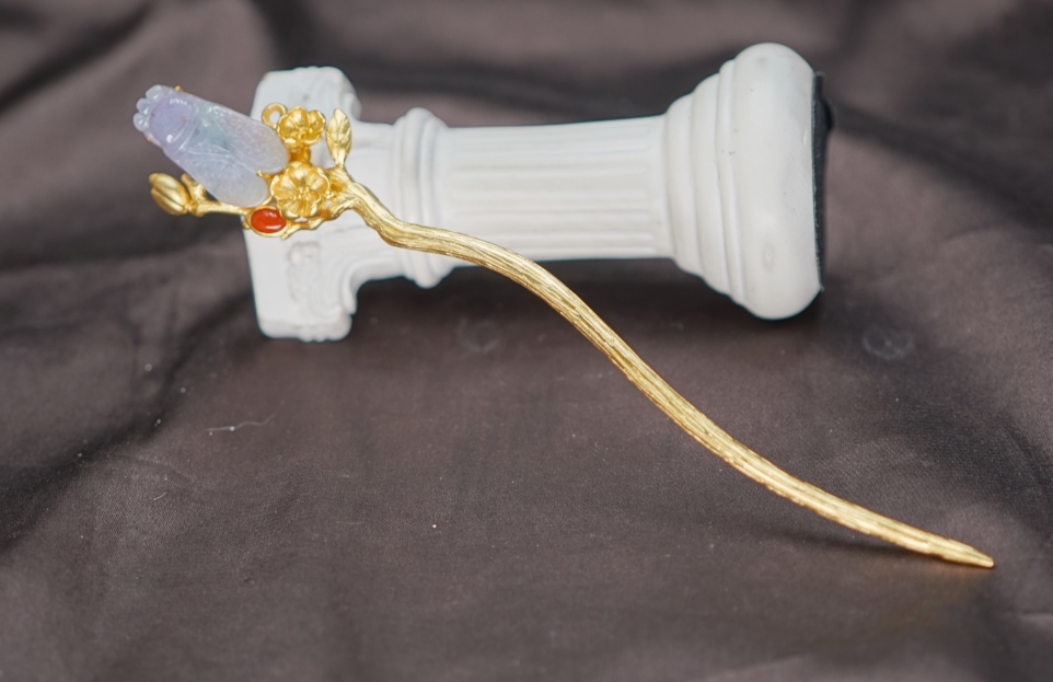 s925翡翠发簪 EA021734