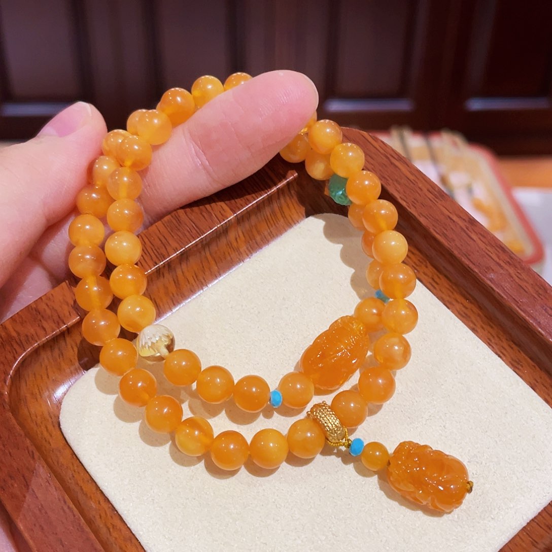 蜜蜡手链未镶嵌手串