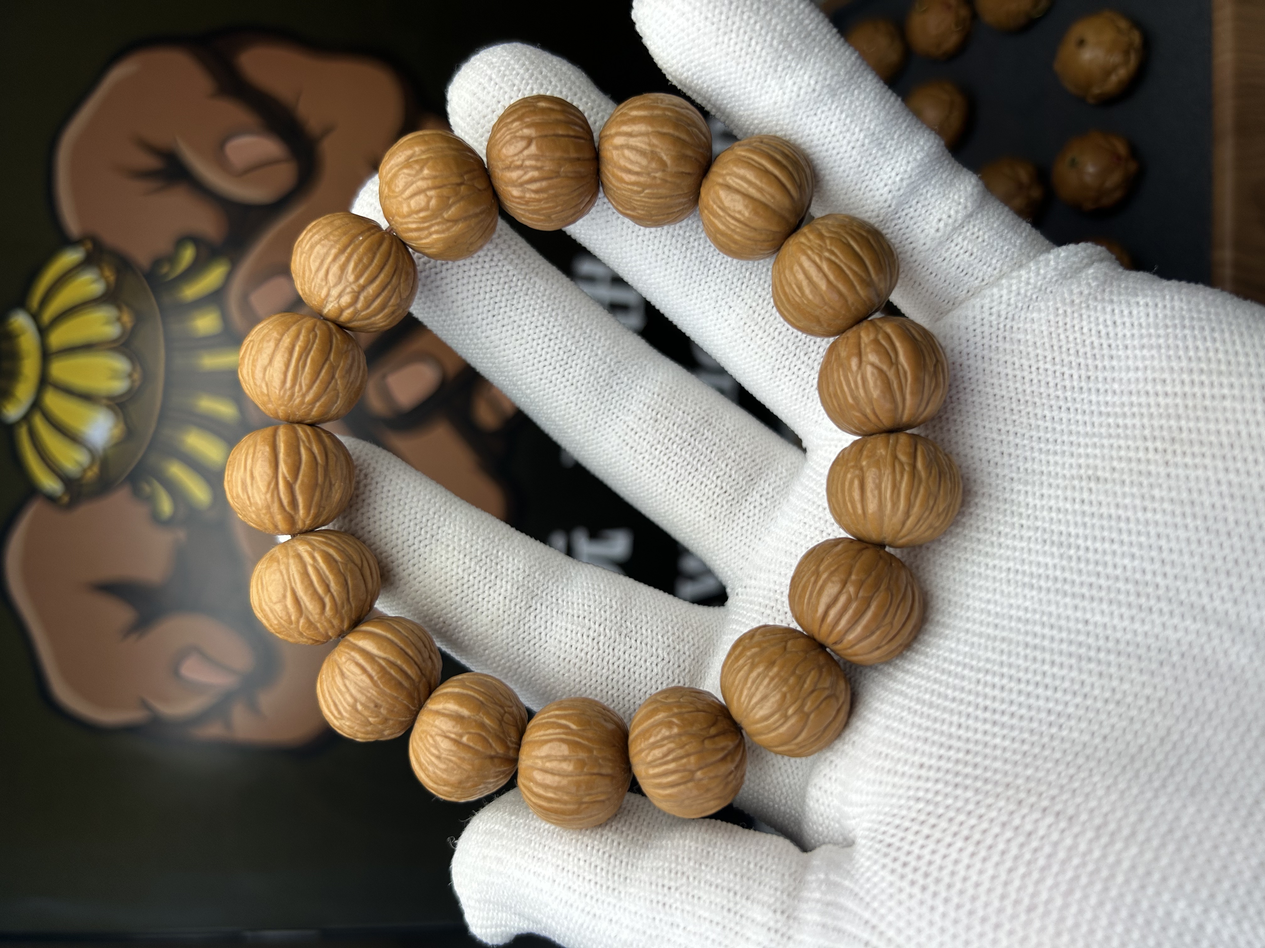 原皮原色土豪手串尺寸15左右