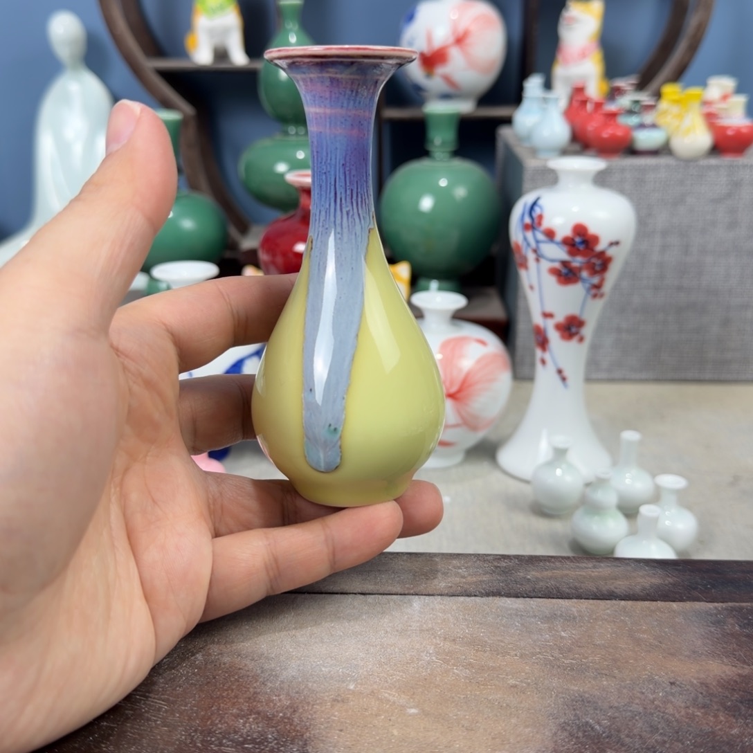陶瓷手工小花器摆件