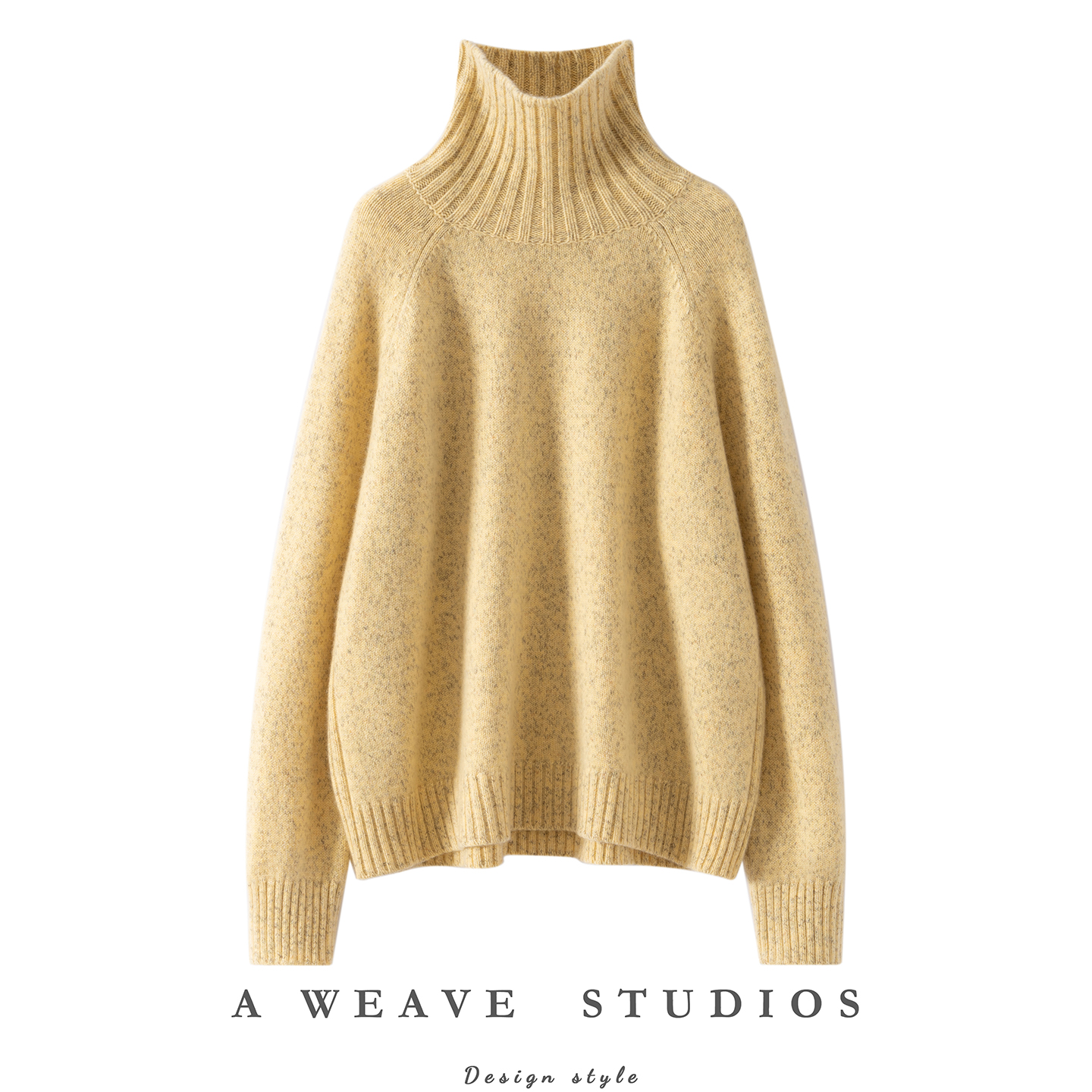 凌云推荐！高轻奢慵懒风高领插肩休闲加厚羊绒衫RF2505