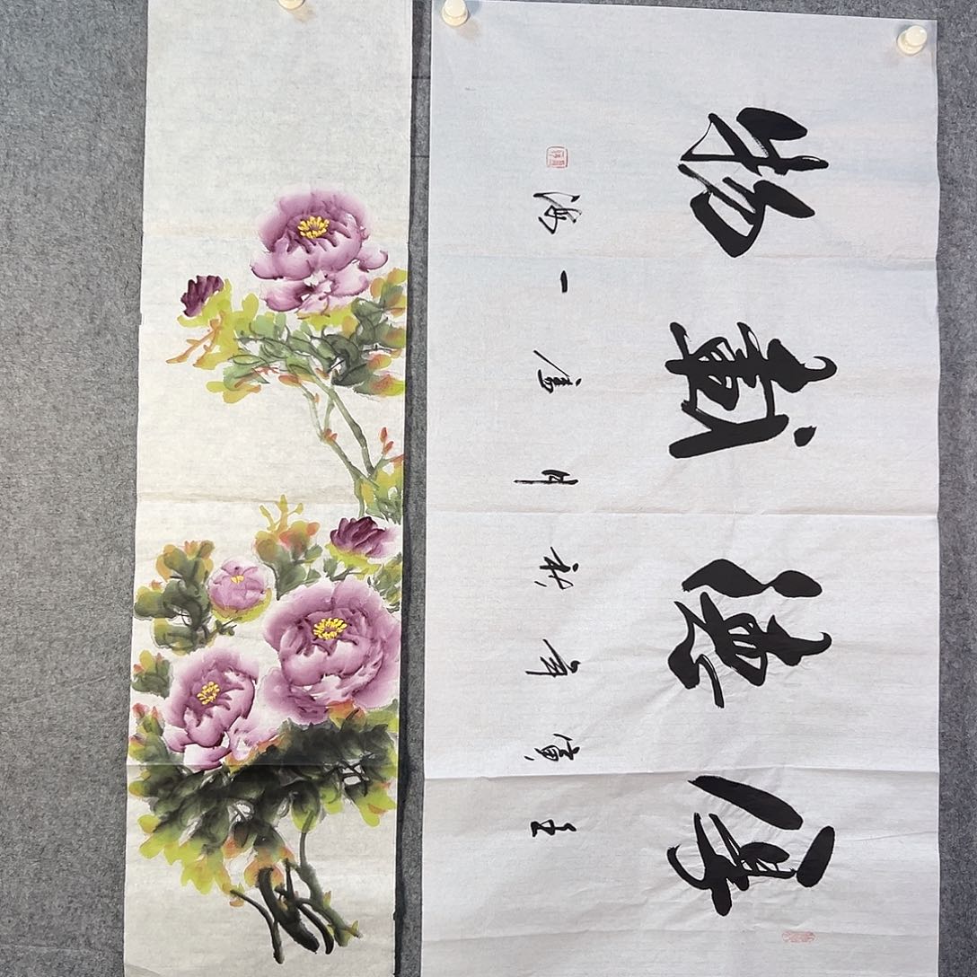 国画020 花鸟和花的颜色一样是我