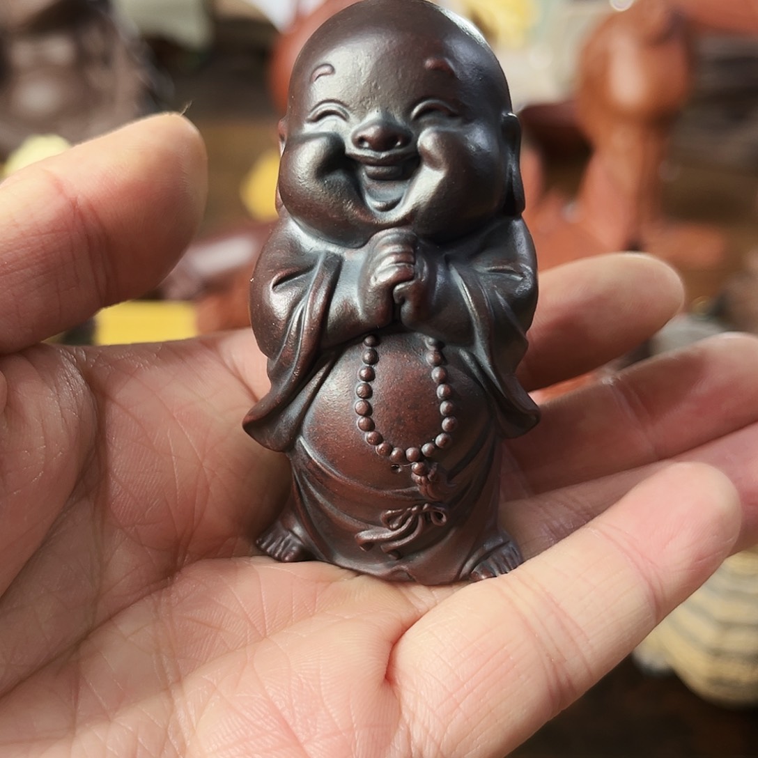 紫砂茶宠笑弥勒茶宠