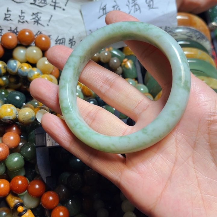 蛇纹石玉手链合金