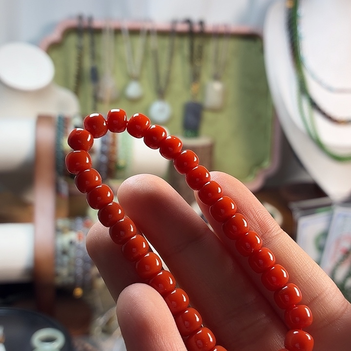 柿子红老型单圈手串