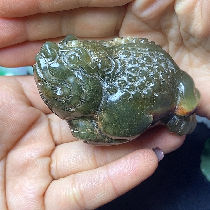 白玉菩提吊坠摆件