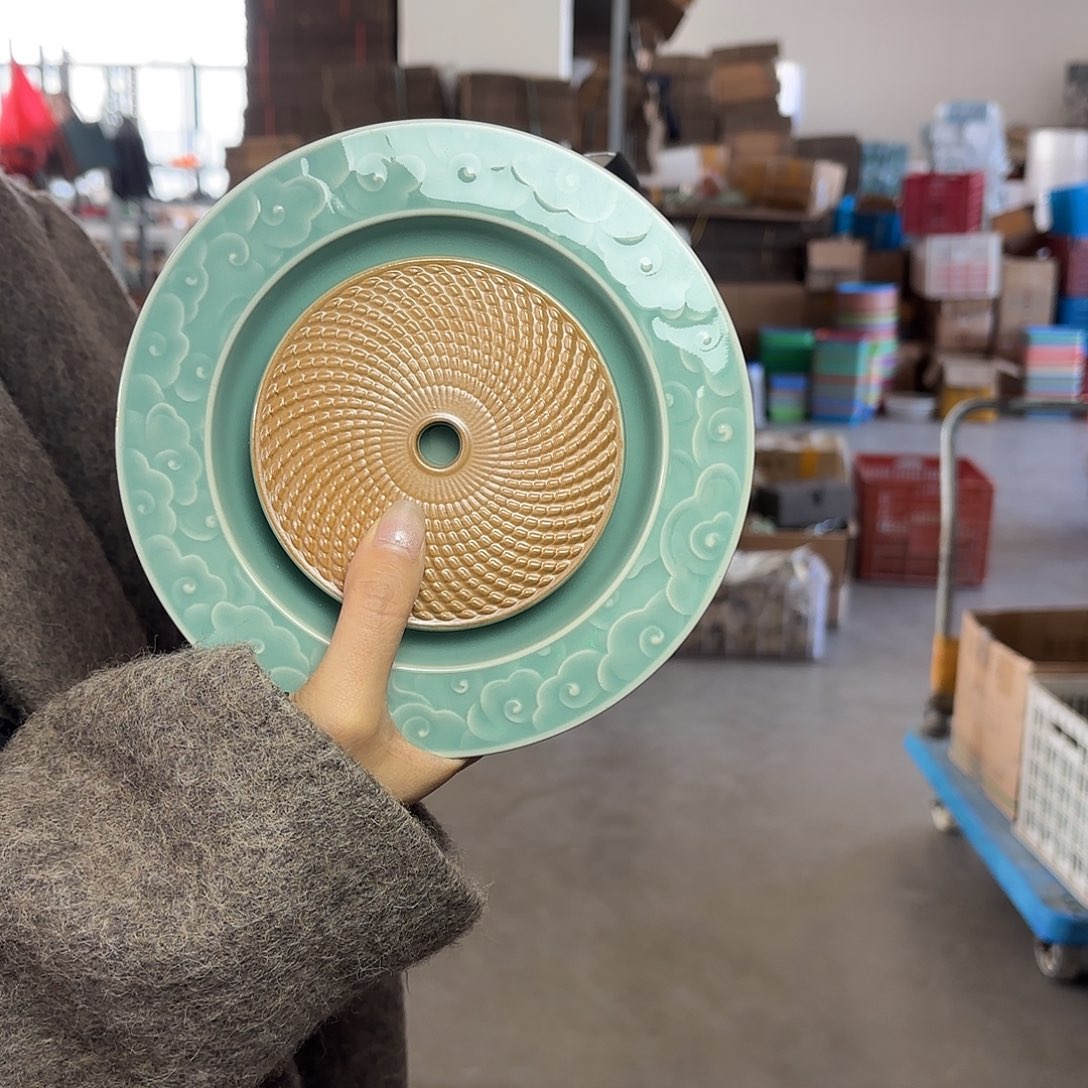 龙泉云间青瓷小米茶器