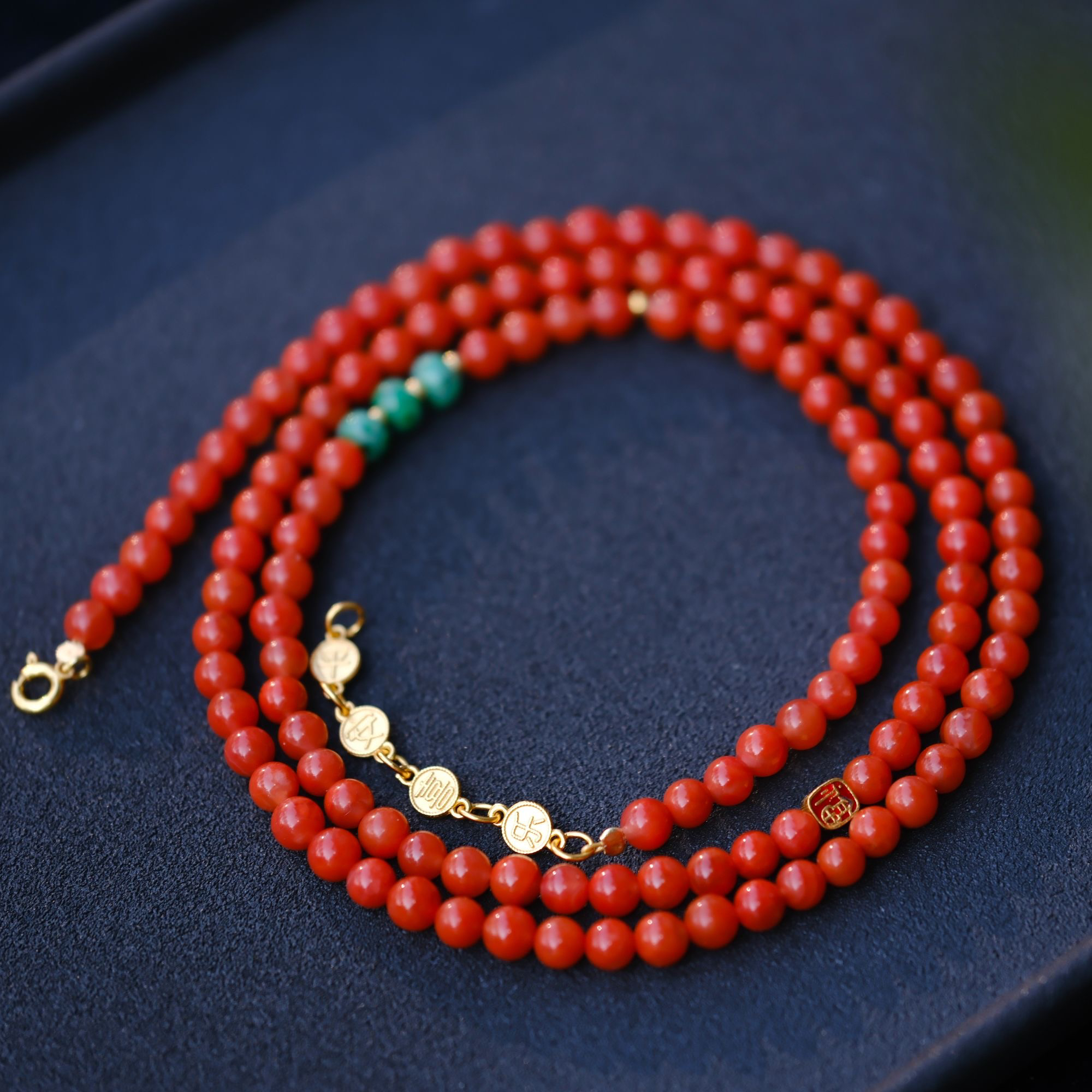 【钰玲珠宝】川料南红S925银翡翠多功能项链/299