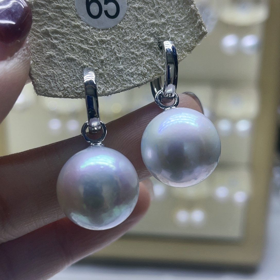 淡水珍珠耳饰银S925镶嵌