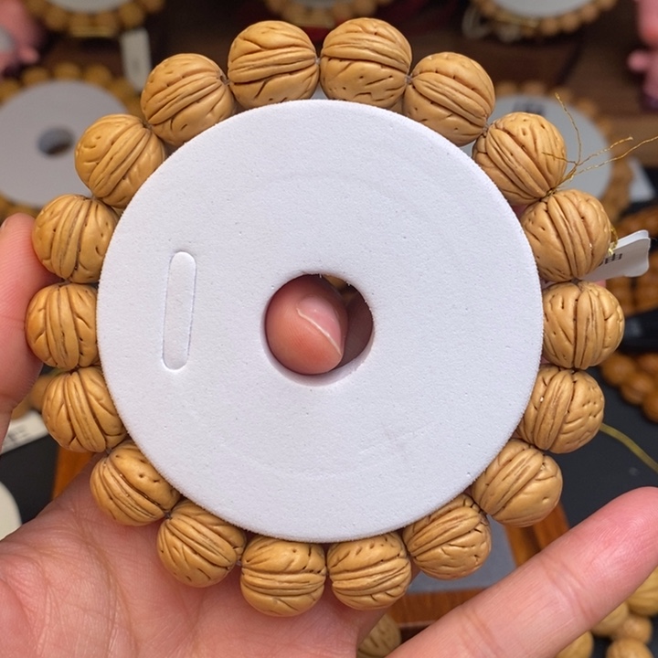 桃核手串盘锦奶油14A..........