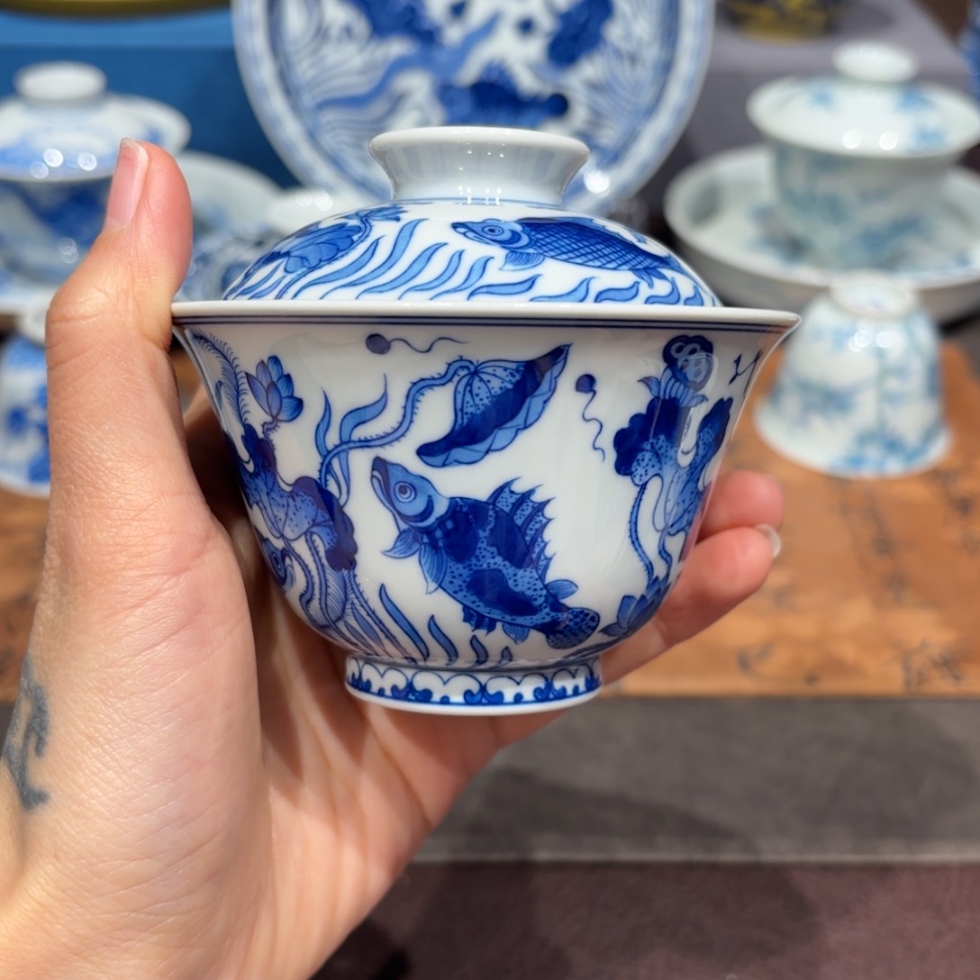 瓷片手工手绘陶瓷茶具