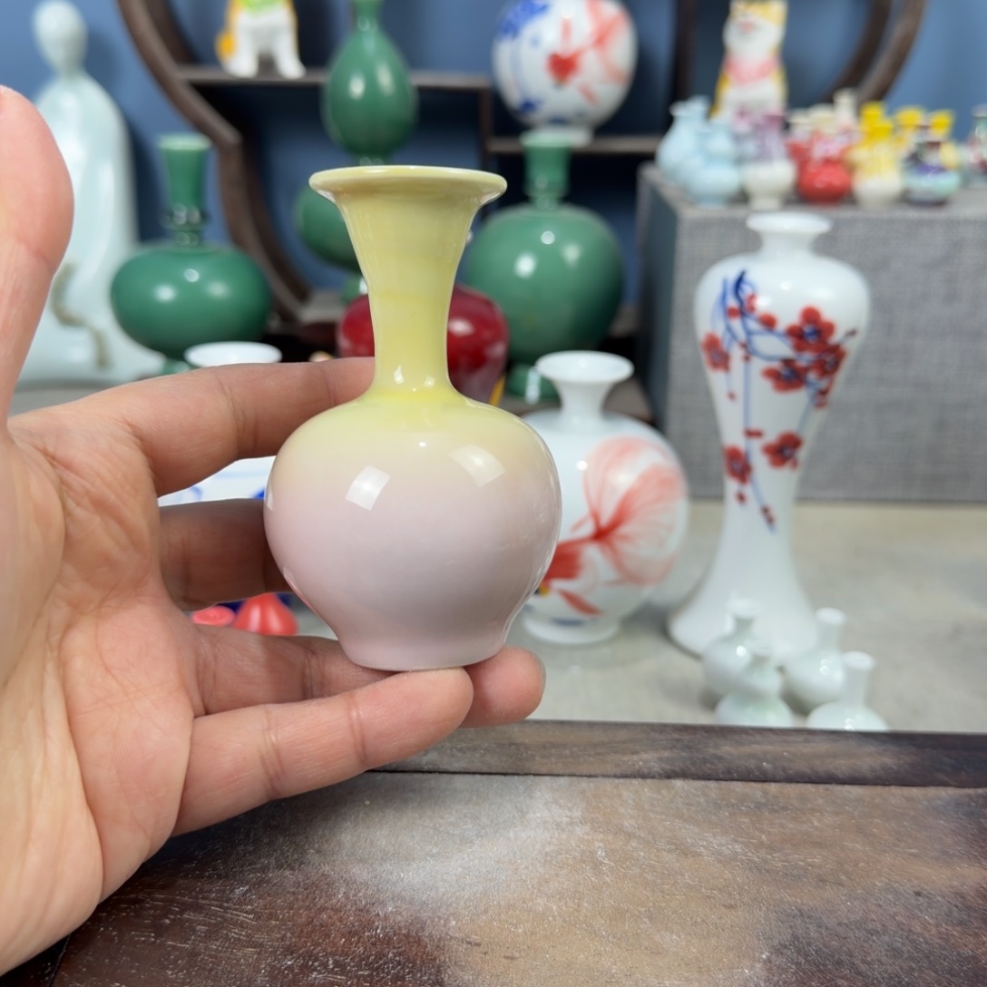 陶瓷手工小花器摆件