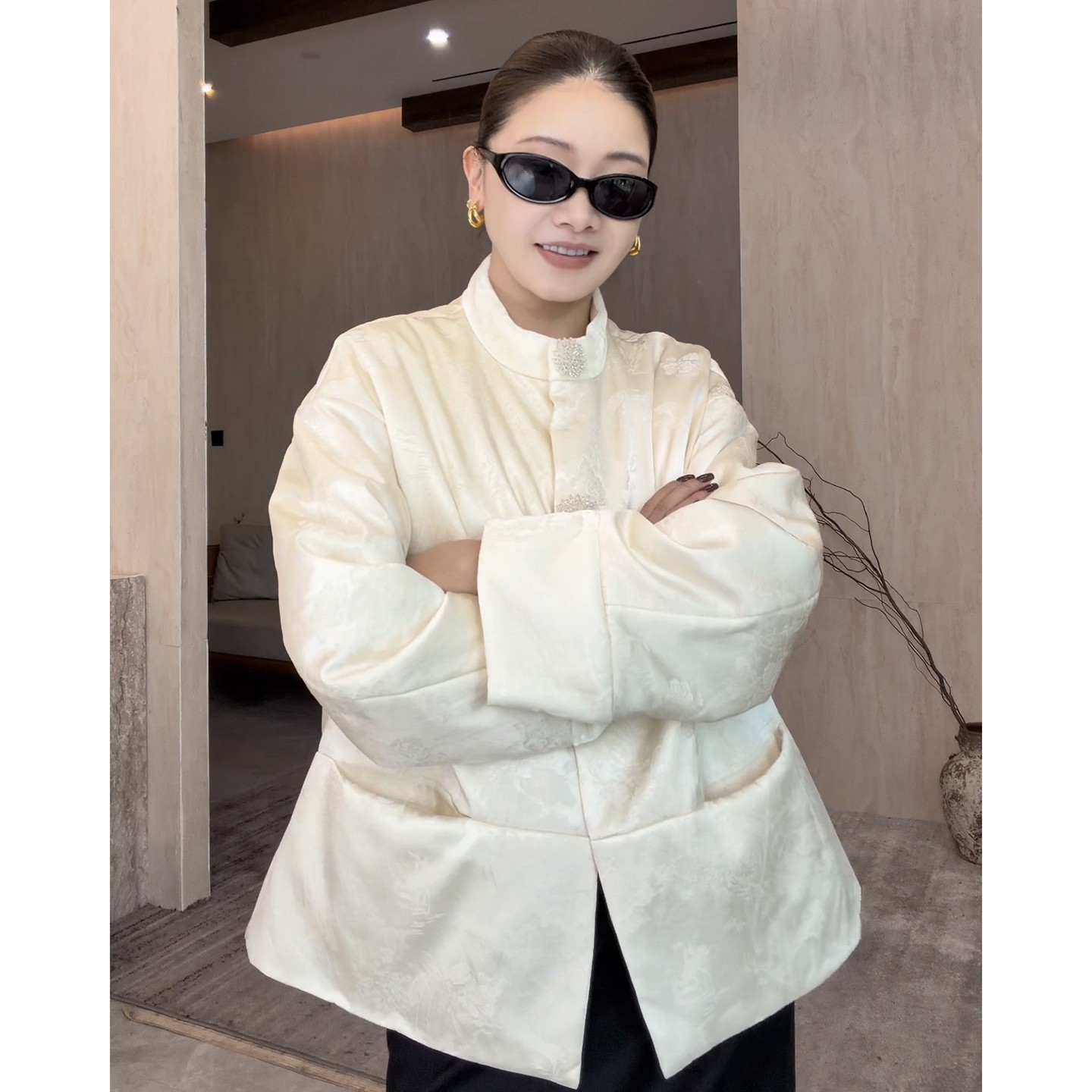 【CHUMINGMING】【锦韵】忠实醋酸棉服SH256002