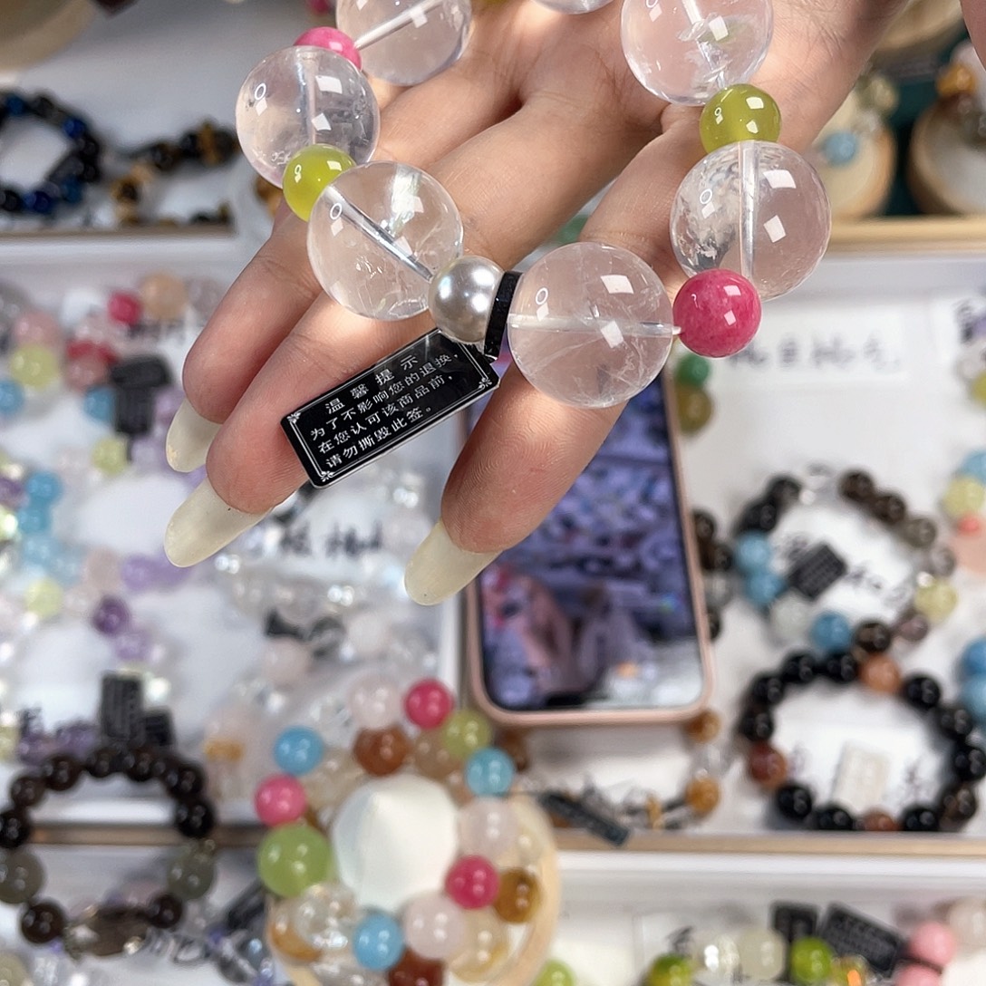 银S925镀金镶嵌手链水晶