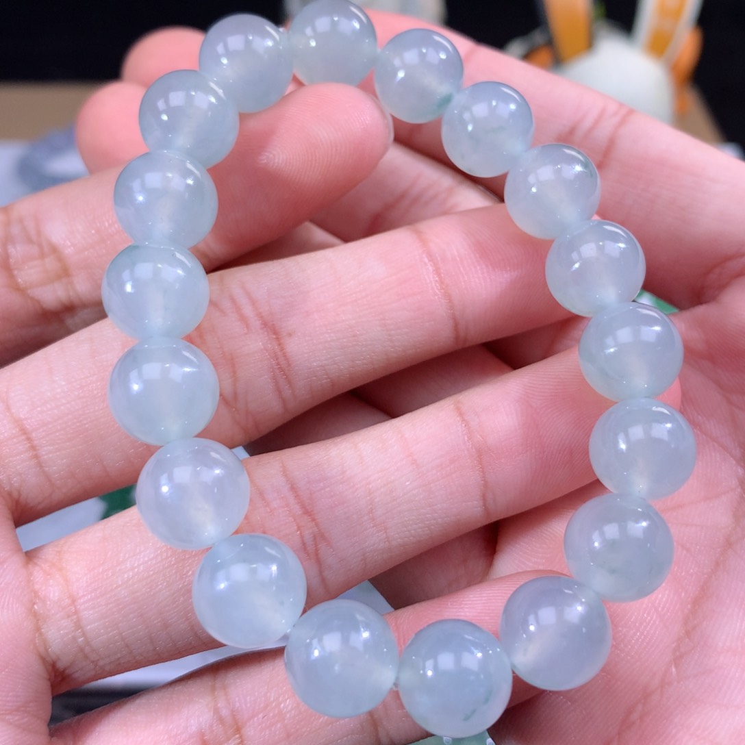 翡翠手链未镶嵌卡11m m