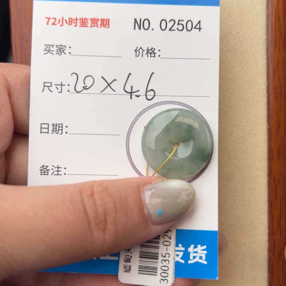 翡翠颈饰未镶嵌平安扣320