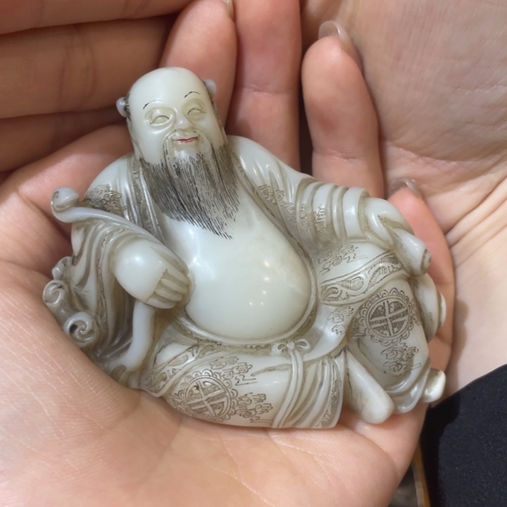 钟汉离寿山石茶道具摆件