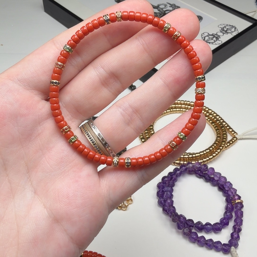 南红玛瑙合金手链