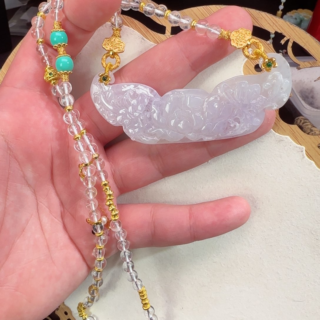 翡翠颈饰未镶嵌仿古