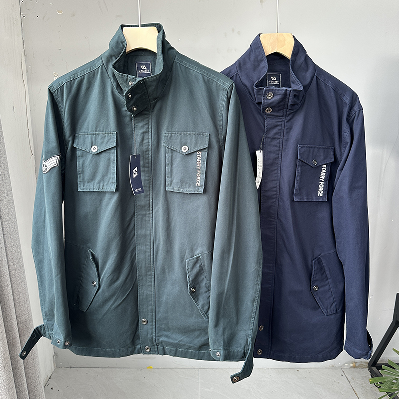 M65工装夹克外套男士春秋季水洗棉宽松多口袋美式休闲中长款风衣