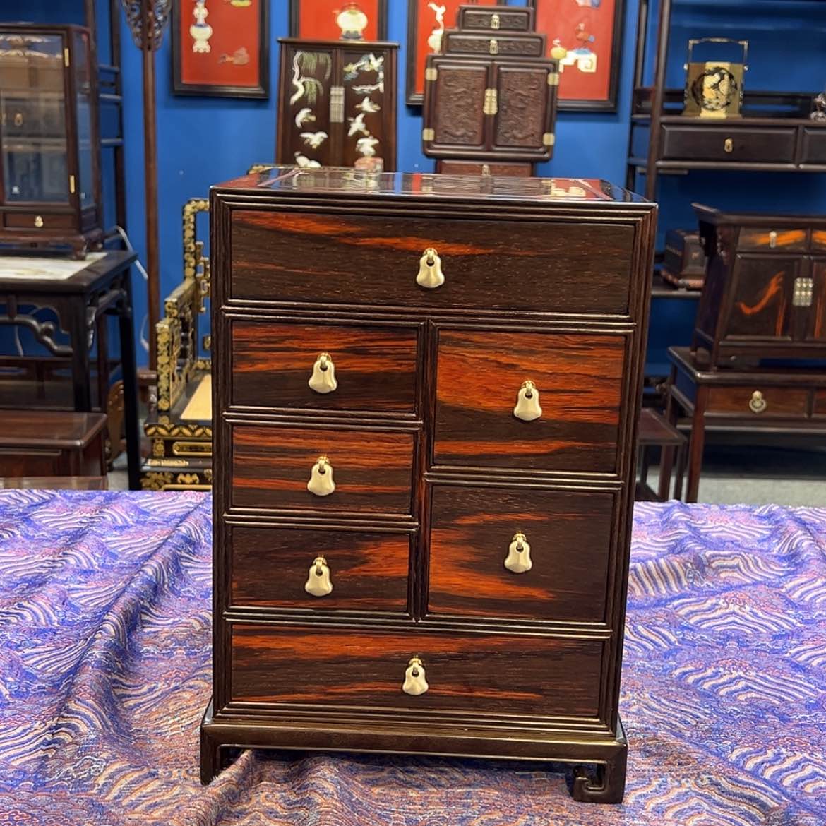 【闪购商品】红酸枝木类成套家具七斗柜