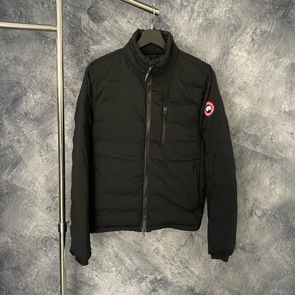 99新 CANADA GOOSE 轻薄无帽羽绒服/黑色/S码/15531