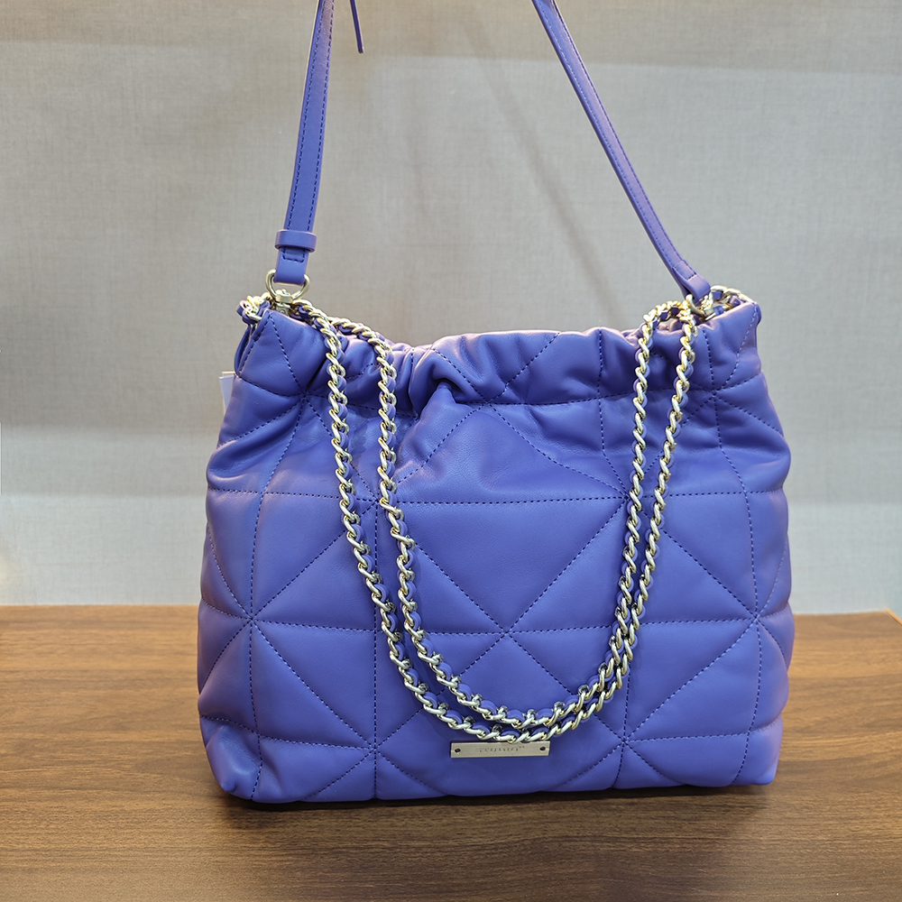 设计师款单肩斜挎垃圾袋时尚女士包包24C0897