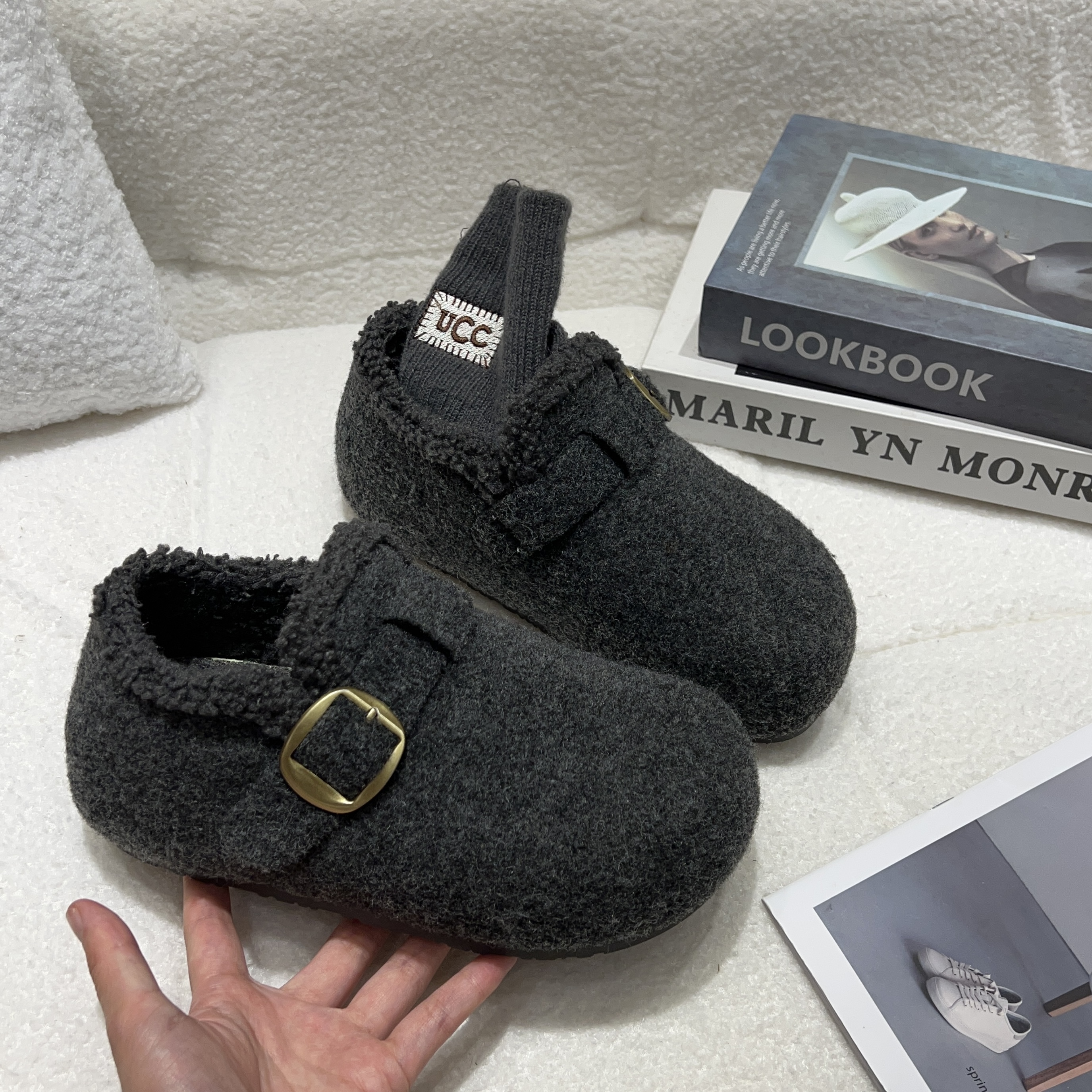 【豆豆】小个子加绒勃肯鞋女鞋子2025秋冬季保暖棉鞋y