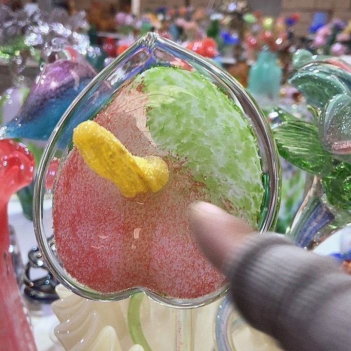 琉璃高度45厘米双色红掌花