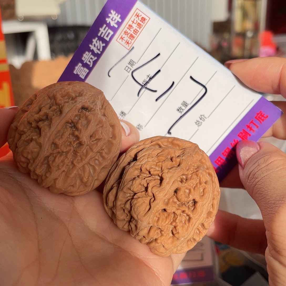 核桃把件43左右全品无修高桩头货一等粗筋
