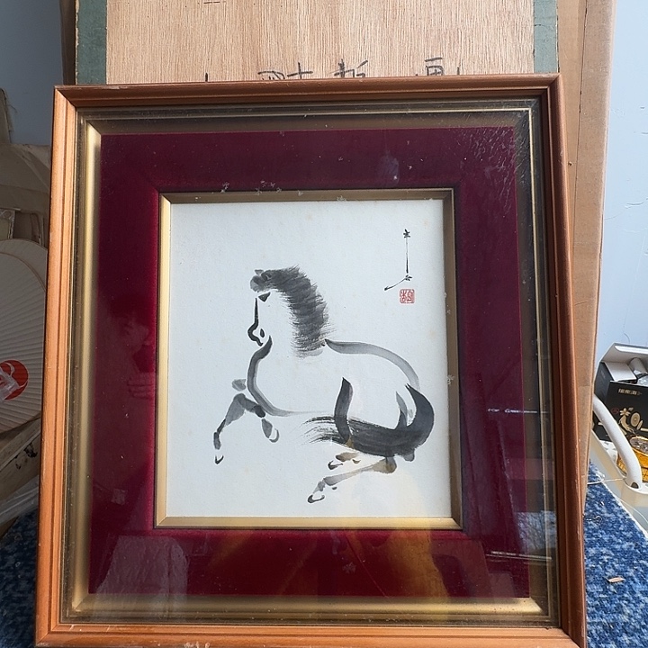 轩***宇中古框画有瑕疵破损已拍