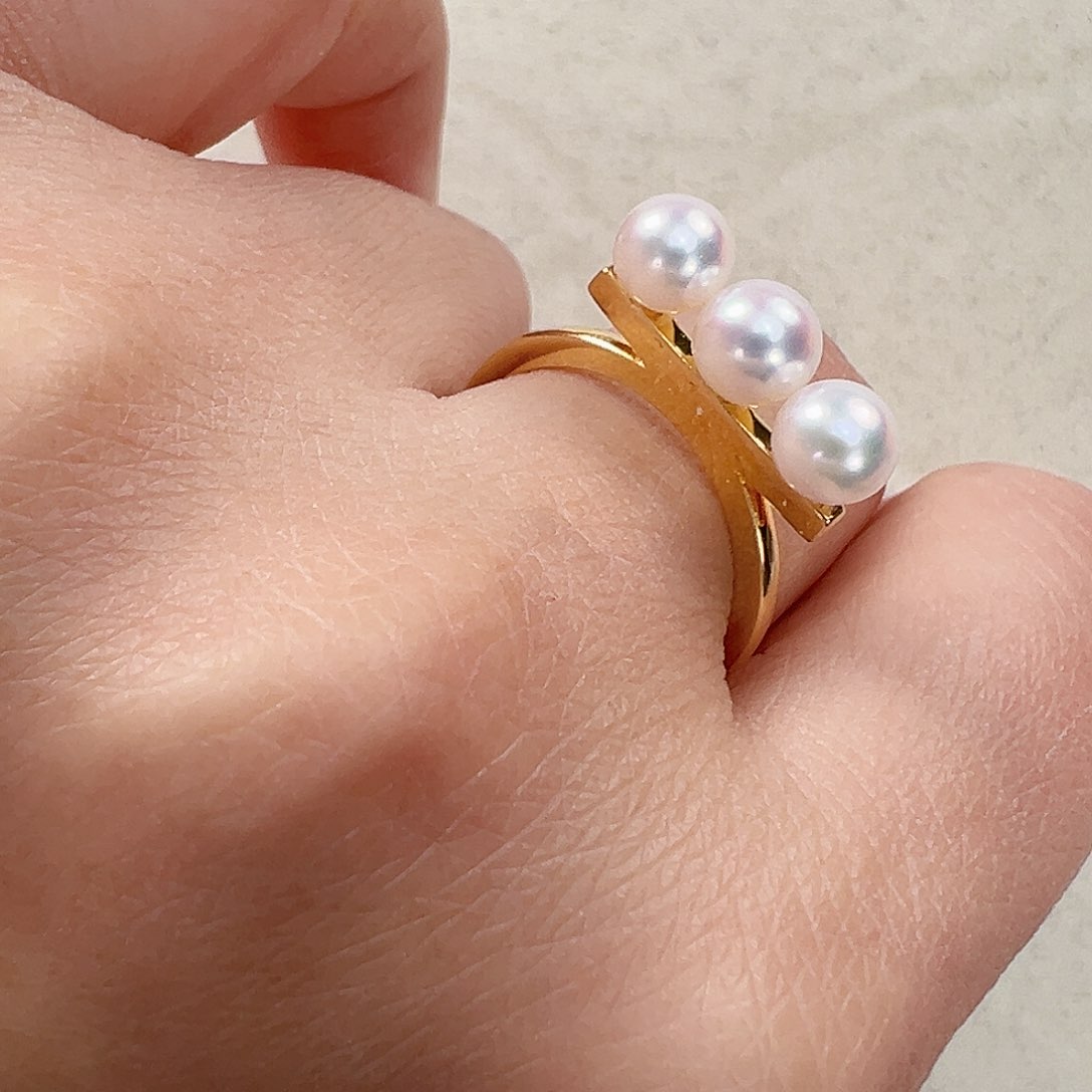 淡水珍珠戒指银S925镶嵌