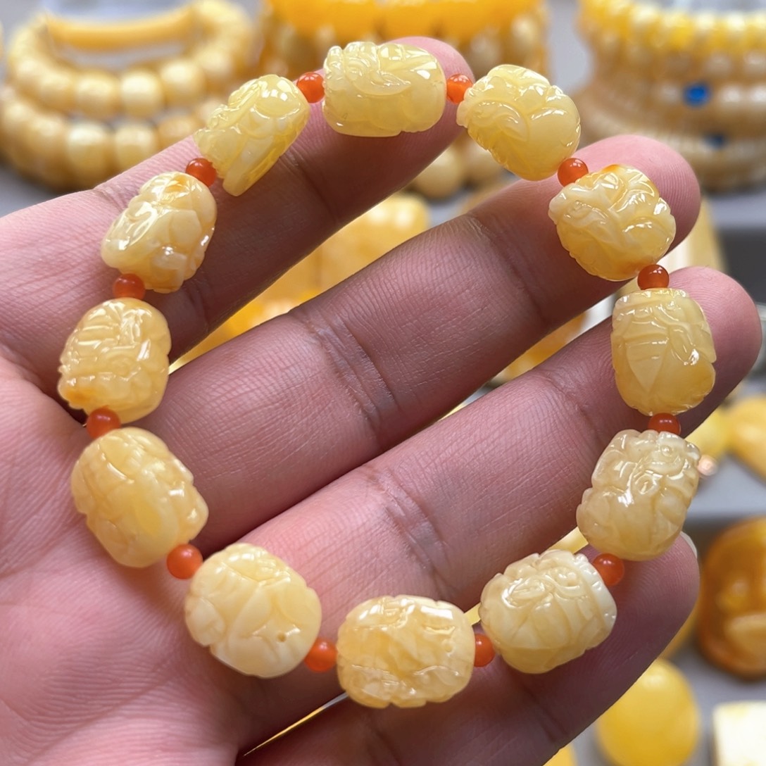 琥珀手链未镶嵌手串