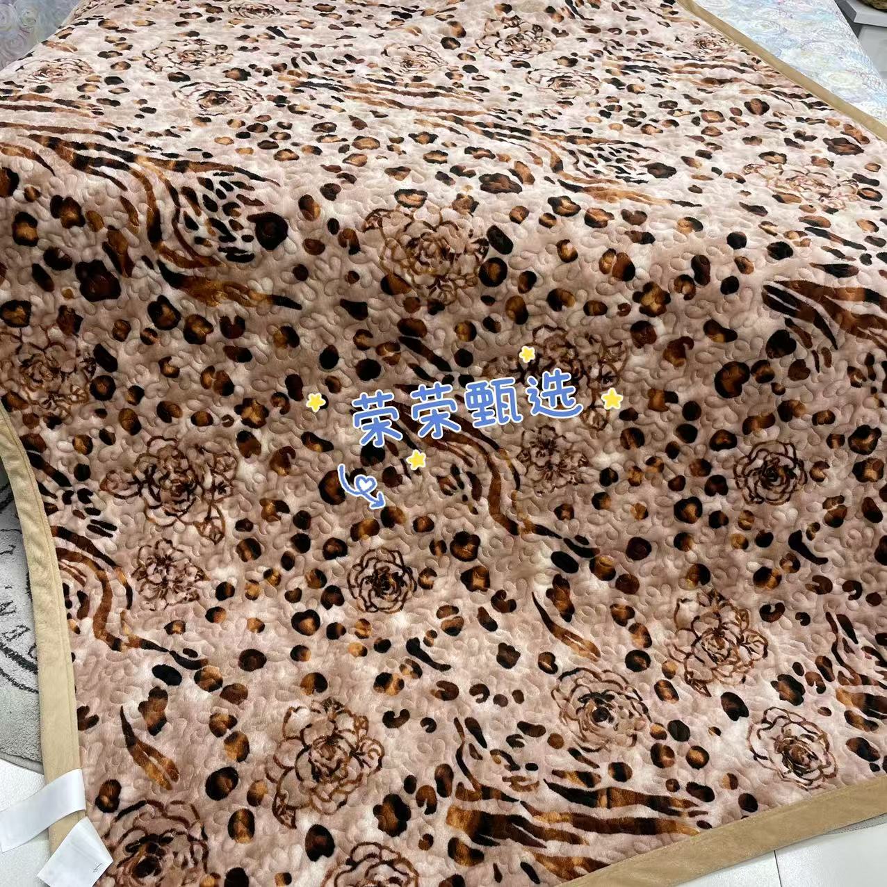 【RR荣荣】豹纹系列-唐锦绒牛奶绒单人床盖【150*200】亲肤舒适可机洗