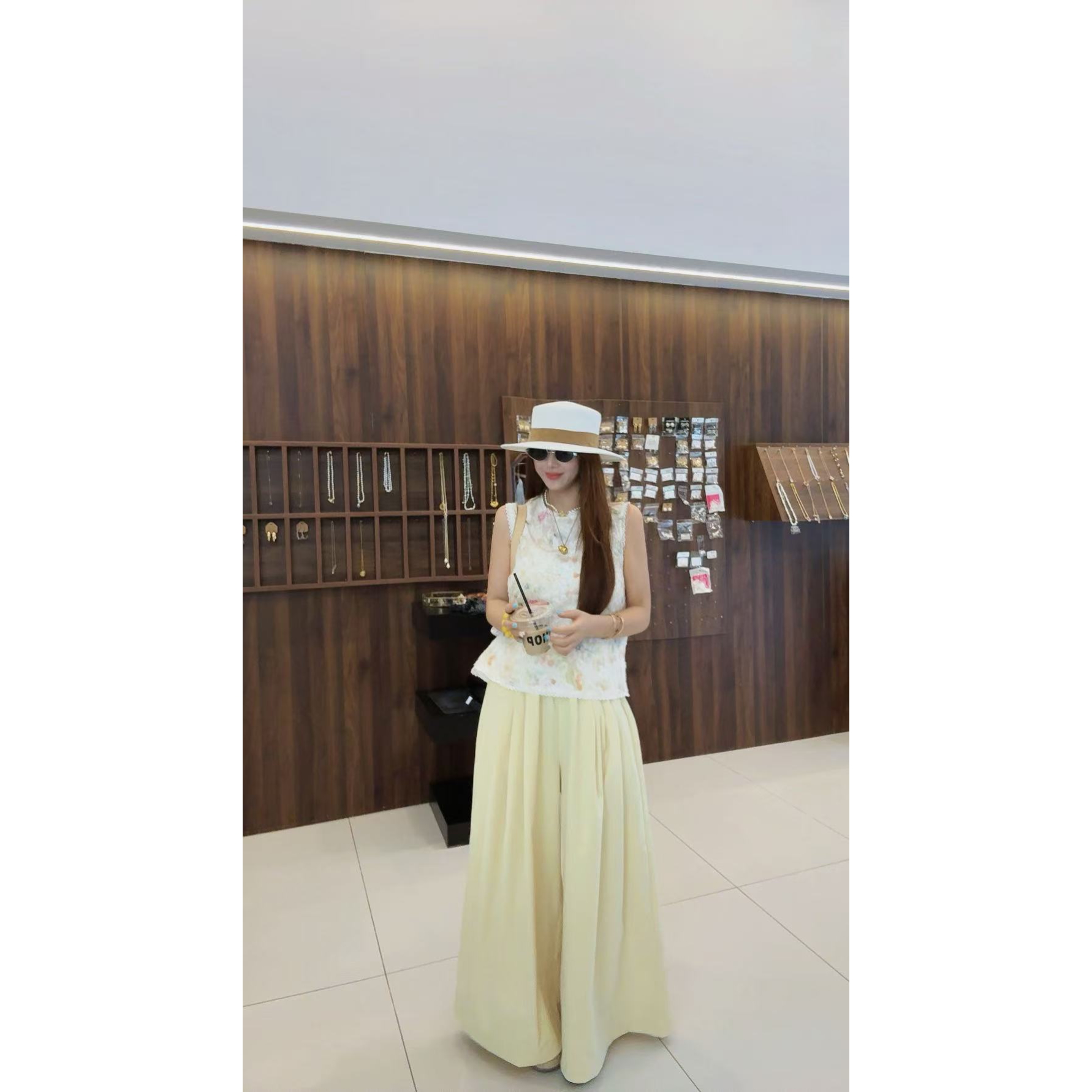 YEER·SHOP【彩染新中式～】爷儿夏季新款时尚百搭彩染蕾丝印花背心