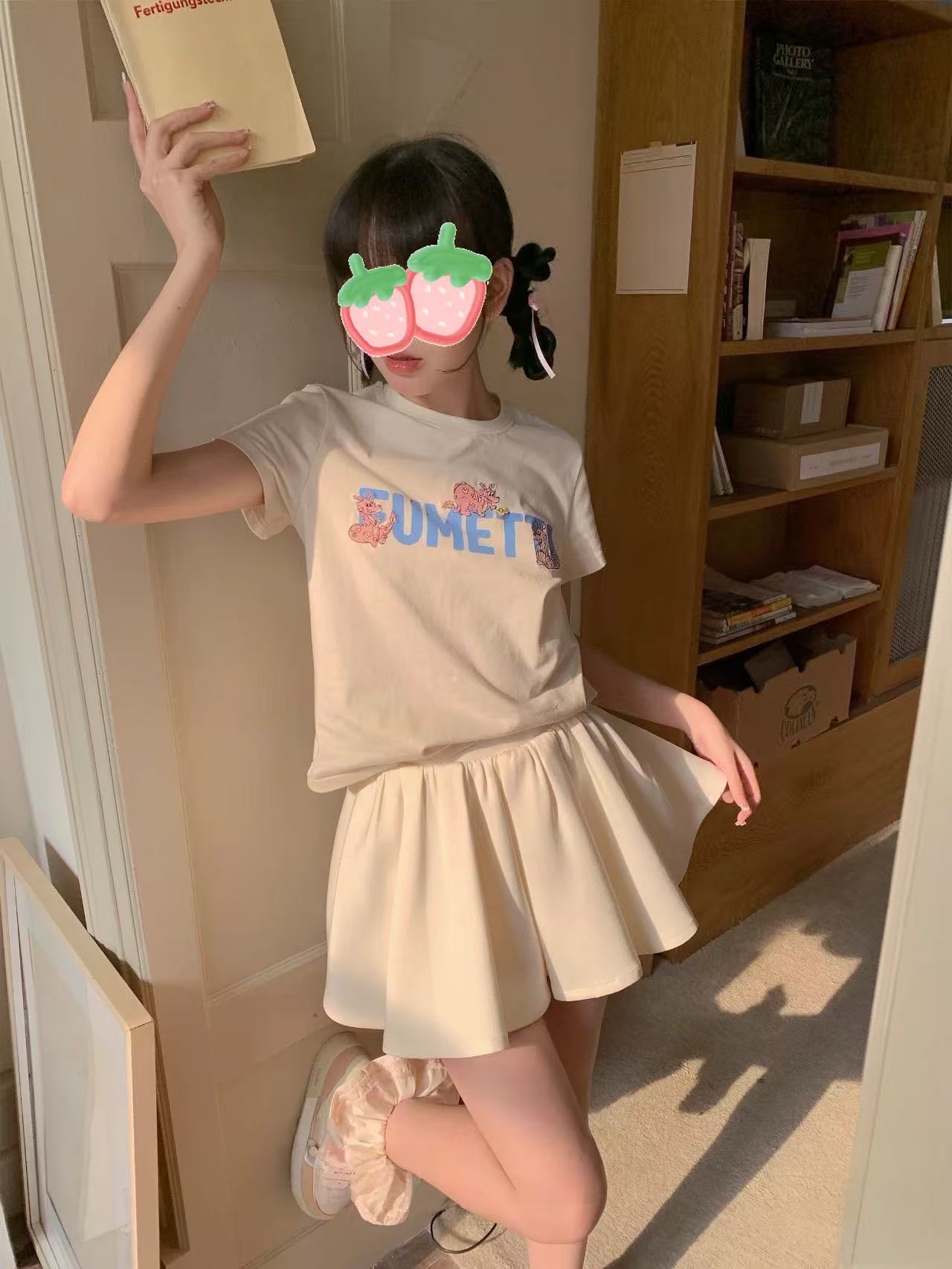 NFSF「家豪自营」夏季新款刺绣龙撞色字母T恤   FS40264D