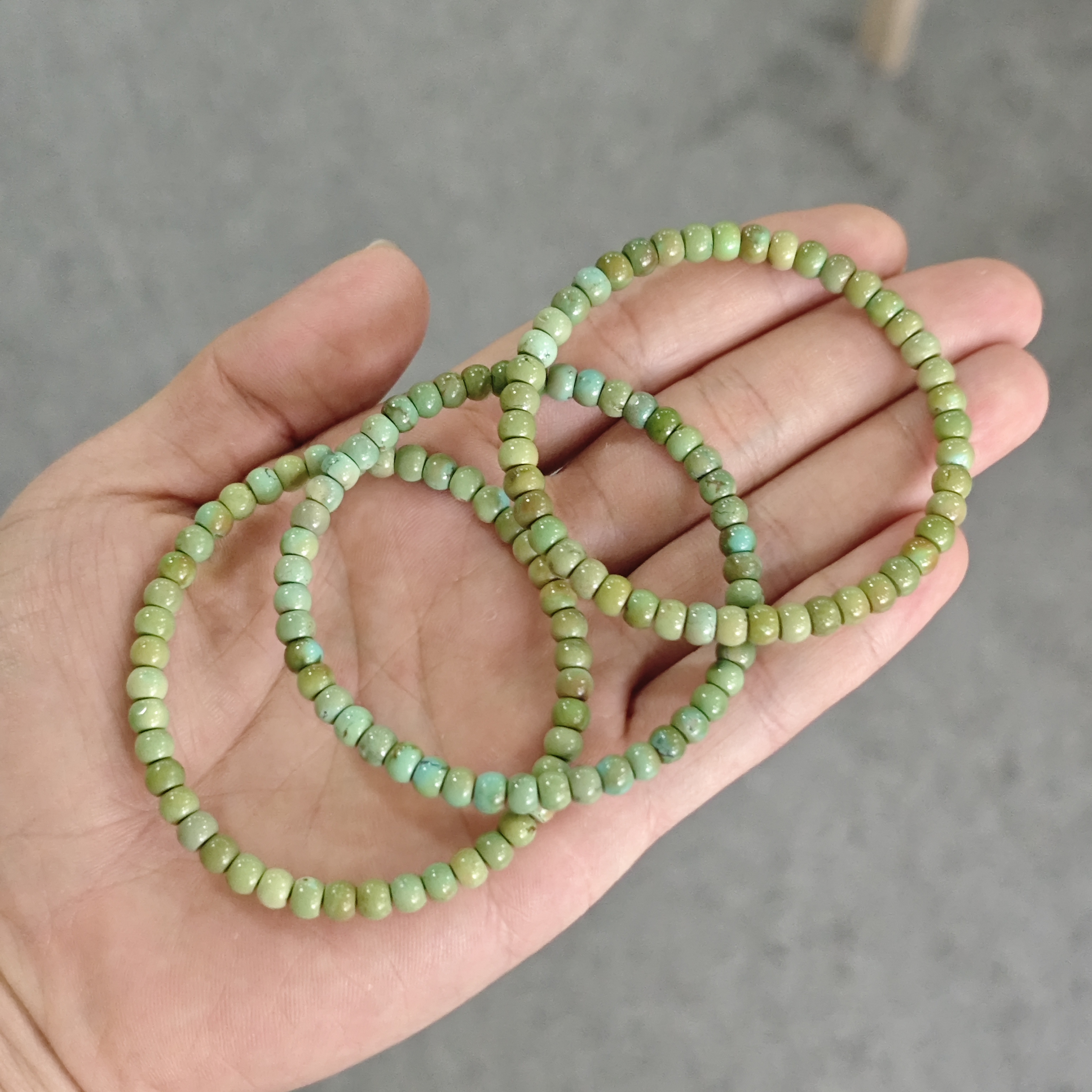 【举石优选】S0607-H24-999绿松石手串（一件/多样性发/约4mm+）F