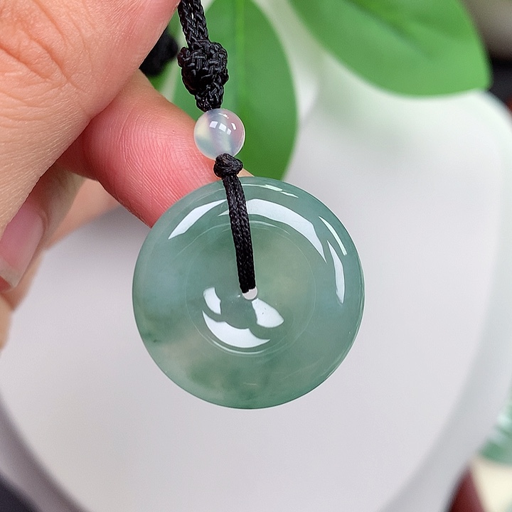 翡翠未镶嵌颈饰平安扣 24x5.5mm
