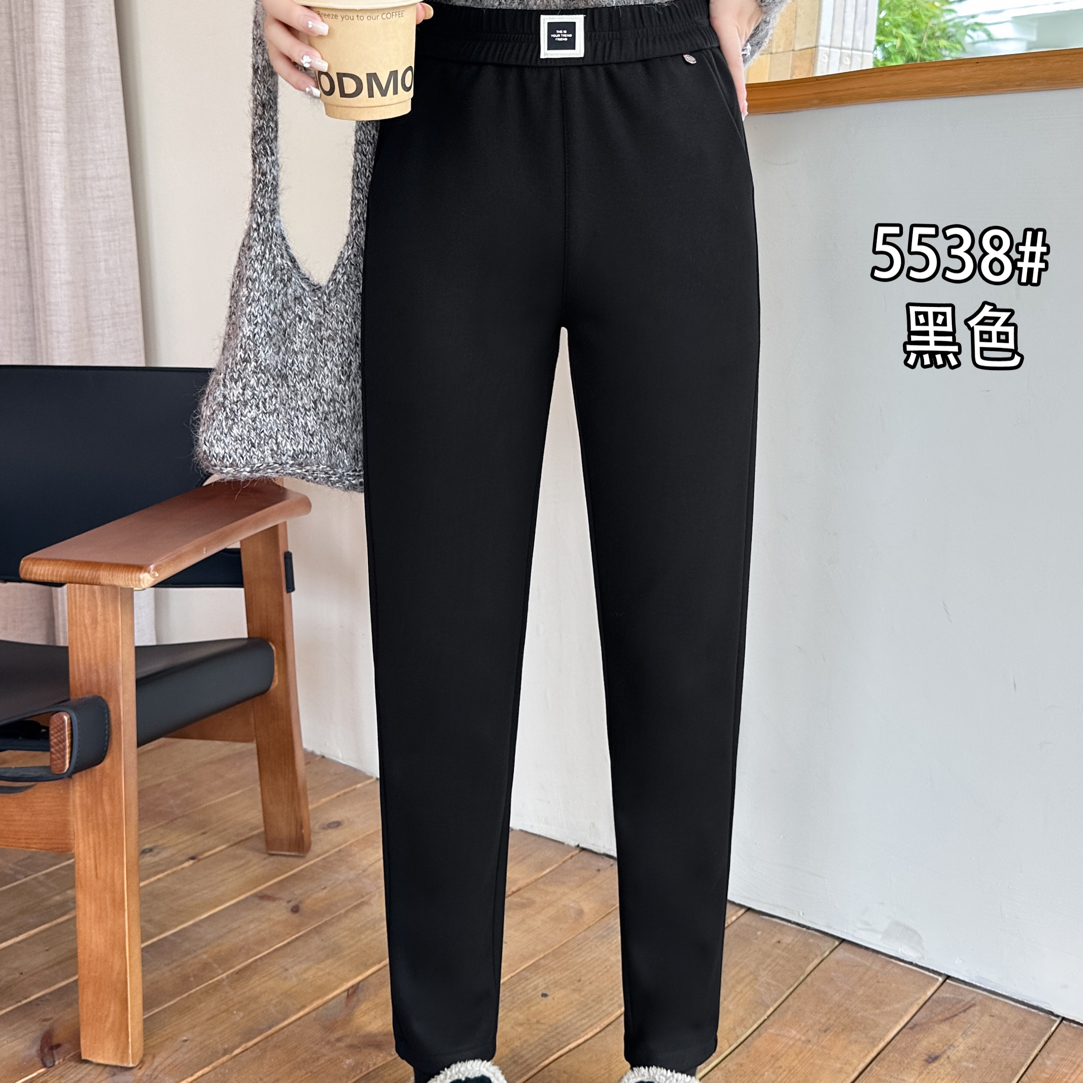 秋冬季加绒哈伦裤女高腰显瘦宽松大码保暖加厚休闲长裤