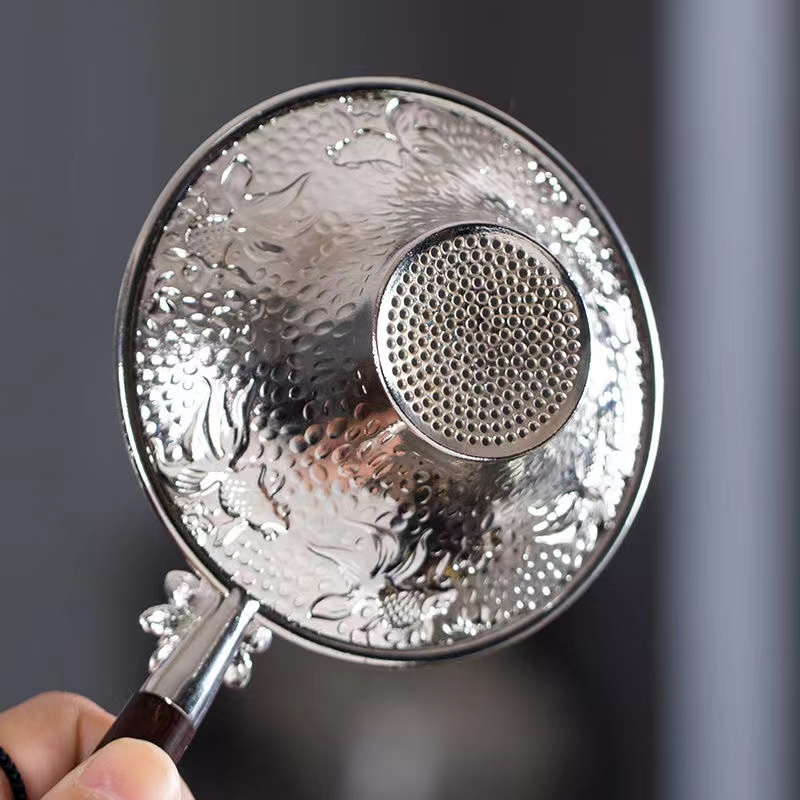 茶漏茶道配件金属莲花茶滤茶叶过滤网合金茶隔家用-0003