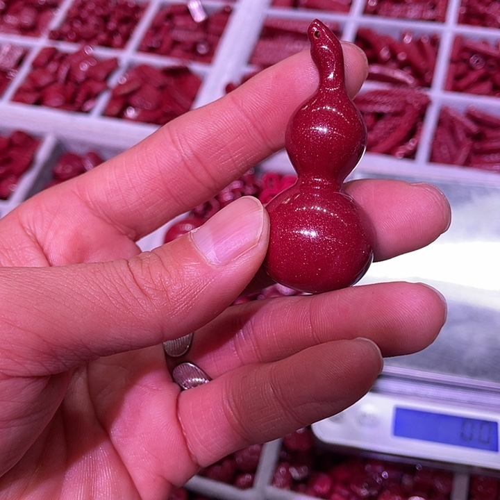 天然辰砂美***士紫金砂葫芦