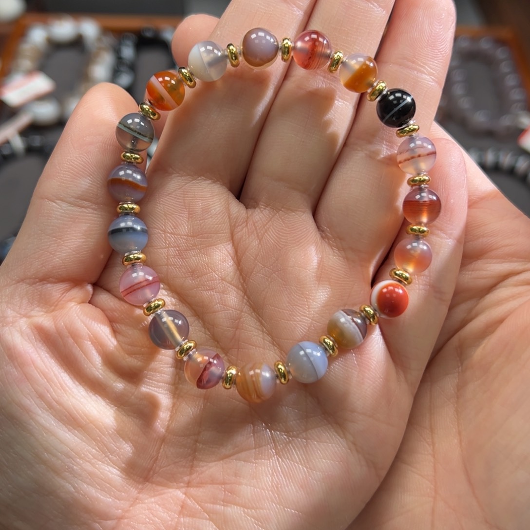 玛瑙/玉髓合金手链